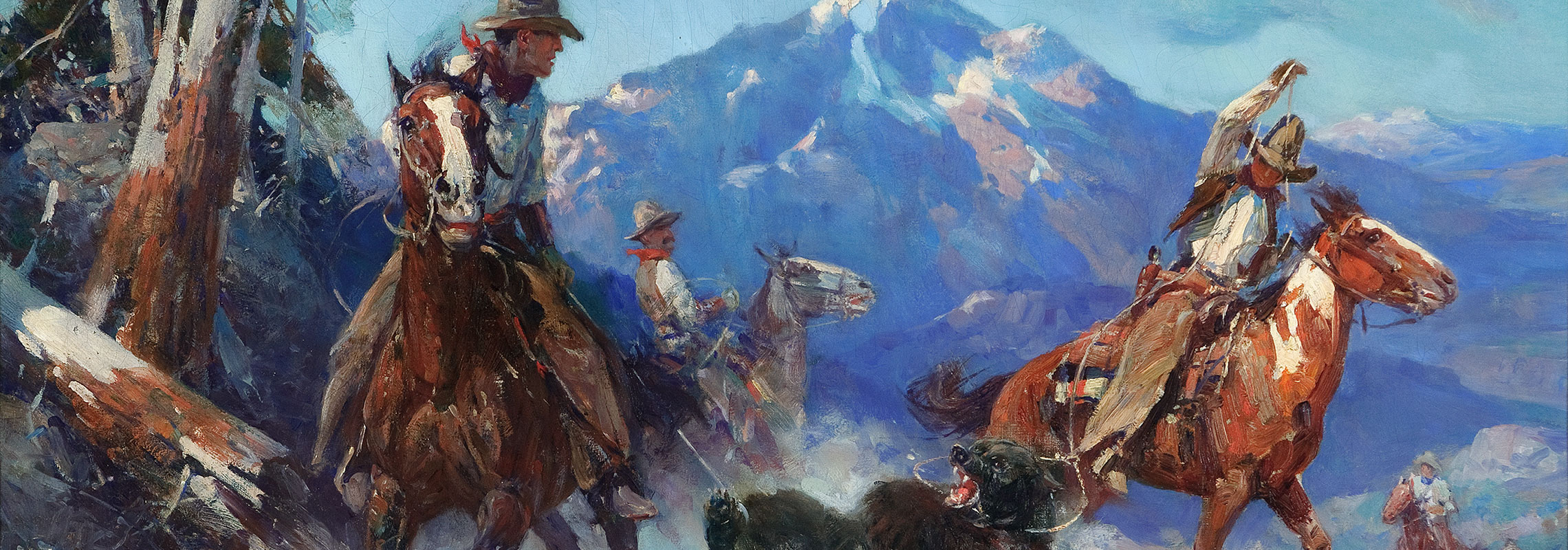 Frank Tenney Johnson – Cowboys Roping the Bear